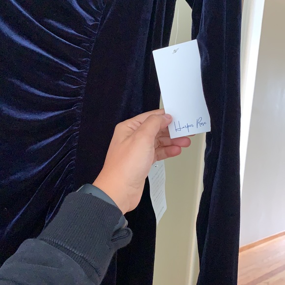 Harper Rose Ruched Velvet Sheath Dress NWT - Picture 7 of 11